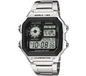 Reloj Casio AE-1200WHD-1AVEF Resina correa color: Metálico Dial LCD Digital Hombre