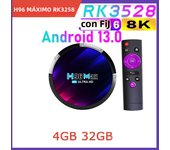 H96 MAX RK3528 Android 13.0 Rochip Quad Core Wifi6 8K HDR Dual Wifi 2.4G 5G BT5.0 100M LAN 2GB 4GB 16GB 32GB 64GB Smart TV Box