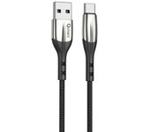 Qcharx Toronto Cable USB a Tipo C 3A (1 m) Cable Suave Zinc Negro