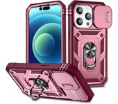 Magnetic Ring Holder Case For Iphone 15 14 13 12 11 Pro Max Mini Camera Slide Lens Armor Cover For Iphone 15 14 Plus XS Max Capa