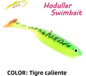 2024 New Soft Bait 5 size Hoduller Swimbait for Pike Zander Snook Perch Fishing Lures with 3D EYES JIG Head Rig Soft Lure