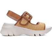 Sandalia deportiva para mujer Hispanitas en piel y textil en color canela RHV254084