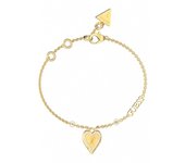 Pulsera Guess Mujer LOVE ME TENDER JUBB03242JWYGS Acero Inoxidable dorado colgante corazón piedras