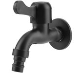 Grifo de Jardín, inoxidable Maple 304, Negro, Grifo de baño (Lavadora) SSIT