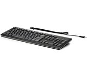 HP QY776AA - Teclado (USB, PC/server, oficina, 1.8 m, 422 x 164 x 24 mm, 900 g) Negro