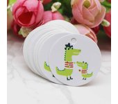 100Pcs Handmade with love /Thank You Flower DIY White Tags Wedding candy Gift Wrapping Paper Hang Paper Tags cookies Supplies