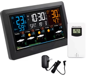 Tuya WIFI Smart Weather Station Temperature Humidity Meter Weather Forecast Indoor Outdoor Multifunctional Weather Alarm Clock