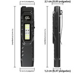 Portable Flashlight, 800 Lumens USB Rechargeable Tactical Flashlight, Flashlight IPX4 Waterproof Led COB Work Light for Camping