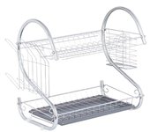 Kinvara - Escurreplatos Doble Metal con Bandeja, portacuchara portavaso, cocina