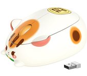 Ratón Inalámbrico para Juegos, 2.4G GHz con un Receptor USB, Ratón Ergonómico Inalámbrico, 1200 DPI de Rastreo Óptico, Lindo Ratón con Forma de Gato, Compatible con PC, Mac, Portátil