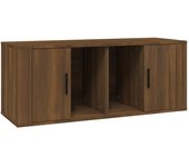 vidaXL Mueble para TV madera contrachapada negra 100x35x40 cm, Mueble de Salon, Mueble TV, Mueble TV salon, Mesa de TV, Mueble tele