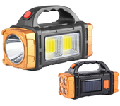 6 Gears Rechargeable Flashlight Waterproof Torch Light Portable Powerful Lantern Solar USB Charging for Outdoor Accessories