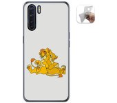 Tumundosmartphone Funda Gel Tpu para Oppo A91 diseño Leones Dibujos