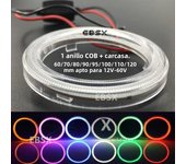1 PCS Car Angel Eyes With Shell 12V-60V 40/50/60/80/90/95/130/140MM COB LED Halo Ring Lights Car Motorcycle Headlight Fog Light
