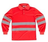 AV Polo Manga Larga Rojo | Seguridad Laboral EN ISO 20471