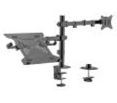 SOPORTE DE MESA GEMBIRD AJUST CON BRAZO PARA MONITOR Y BANDEJA PARA PORTATIL