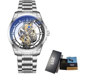 LIGE Fashion Luxury Quartz Watches for Men Warterproof Casual Sport Leather Man Watch Hollow Simple Wristwatch Relogio Masculino