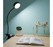 Lámpara de abrazadera USB, 25 LED 6W Lámpara de escritorio Abrazadera Protección ocular Lámpara de libro para niños con cuello de cisne flexible Lámpara de escritorio negra para leer en la cama Cabecera Trabajo artesanal Escritorio de estudio