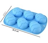 Easter Egg Shape Chocolate Silicone Mold 6 Cavity Cake Mould Dinosaur Egg Baking Mould Pastry Fondant Molds Soap Mold