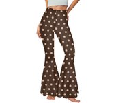 [You're My Secret] Y2k High Waisted Flare Pants Wide Leg Women Trousers Elastic Casual Streetwear Patchwork Sweatpants Bottoms