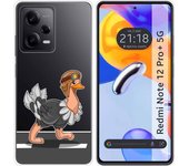 Funda Silicona Transparente para Xiaomi Redmi Note 12 Pro+ Plus 5G diseño Avestruz Dibujos