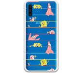 Funda original compatible con Samsung Galaxy A50 - A50s - A30s - Bob Esponja Multipersonaje Arcoiris