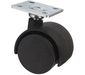 Rueda de plástico con placa de 42 mm para pesos desde 15 kg hasta 25 kg COFAN