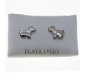 CHRISTIAN GAR - Pendientes Colgantes Plata Ley Perrito 11x8mm