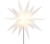 vidaXL Lámpara de Navidad LED y estaca de tierra plegable blanca 57 cm