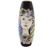 JARRON PORCELANA 14X14X39 CARA MULTICOLOR JR190264