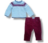 Mayoral Conjunto Pack de bebé Niño  2598 GRIS GRANATE ropa niños Winter ROYALE CORDONETS