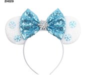 Disney Mickey Mouse Oor Hoofdbanden Frozen Elsa Anna Strik Pailletten Hoofdband Kids Party Cadeau Kinderen Diy Haaraccessoires
