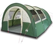 vidaXL Tienda de campaña túnel para 4 personas impermeable verde