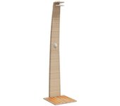 vidaXL Ducha de Exterior para Piscina Mueble Ratán PE Madera Acacia Color Beige,  Gris,  Negro y mas