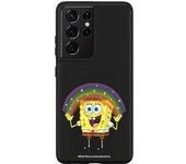 Carcasa para Samsung Galaxy S21 Ultra - S30 Ultra Negro con un diseño de Bob Esponja Arco Iris