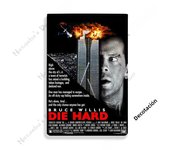 Classic Movie Poster Die Hard Retro Metal Sign Wall Plate Garage Cinema Theater Shop Store Man Cave Wall Decor Industrial Decor