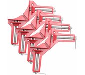 4 Piezas Abrazadera De Ángulo Recto De 90 Grados, Abrazaderas De Carpintería, Soporte De Esquina De Marco De Fotos Juego De Tornillos De Tornillo De Ángulo De Carpintería Ajustable Para Solda