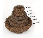 Round Rattan Bird Easter Handmade DIY Craft Vine Simulation Bird Nest Egg Decor Props Home Garden Window Display Bird Hammock
