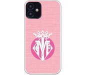 Funda original compatible con iPhone 12 Mini - Villarreal rosa