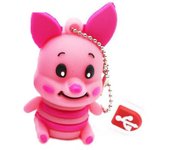 JASTER Cute Pig USB Flash Drives 64GB Cartoon Memory Stick 32GB Creative Gifts for Kids Pen Drive Free Key Chain Storage Devices