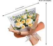 Crochet Tulip Flower Bouquet Decoration Completed Handmade Knitted Bouquet for Mothers Day Gifts Party Birthday Home Wedding