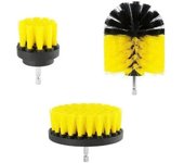 Kit de 3 cepillos y taladro eléctricos para fregar alfombras, superficies de baño, bañeras, muebles, duchas, azulejos, neumáticos, herramienta de limpieza