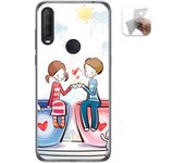 Tumundosmartphone Funda Gel Tpu para Alcatel 1S 2020 / 3L 2020 diseño Café Dibujos