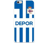 Funda original compatible con iPhone 6 - 6S | RC Deportivo camiseta rayas blanquiazul | TPU MATE