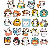 13-50PCS Cute cartoon cat Shoe Charms Accessories DIY Shoe Decoration Buckle for Classic Clog Kids Gifts
