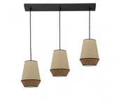 FABRILAMP Regleta Campana 3xe27 Saco/marron Regx66x12 Cm - Luces de Techo