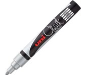 Uni-Ball Rotulador Tiza Liquida Plata PWE-5M - Pack de 6 - Punta Fina