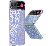 Leopard Pattern Clear Hard PC Folding Case For Motorola Razr50 Razr40 Razr 50 40 Ultra Transparent Shockproof Bumper Phone Cover