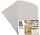 Goma Eva para Manualidades, Goma Espuma de Colores para Proyectos Creativos, Ideales para Artes y Manualidades, uso Escolar, Profesional o Artístico 40x60cm - m-office (Gris Claro, 10 uds)