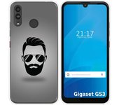 Funda Silicona para Gigaset GS3 diseño Barba Dibujos